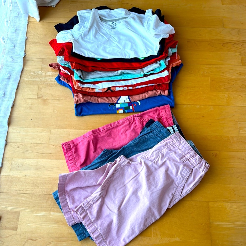 Lot of 11 T-shirts and 3 shorts